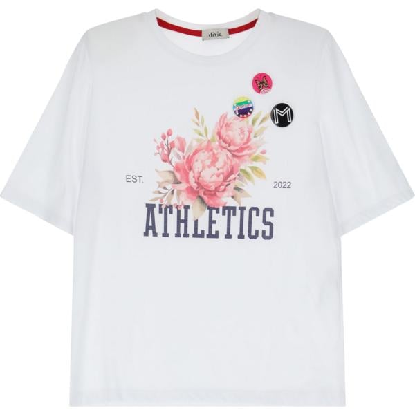 t-shirt Dixie bianco con stampe
