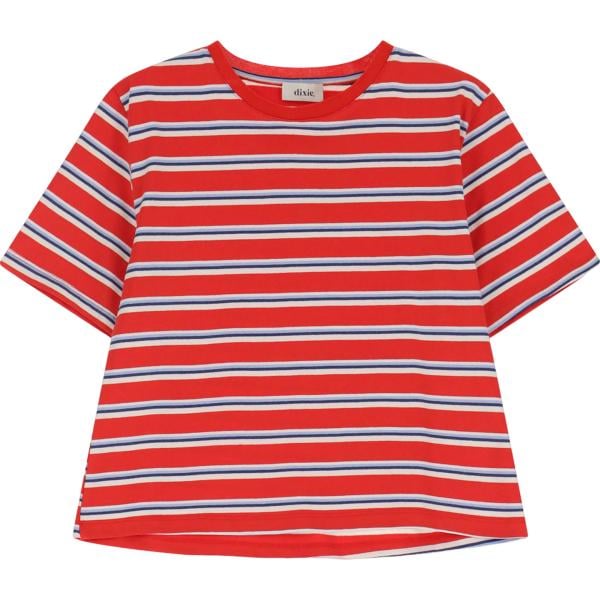 t-shirt Dixie rosso a righe