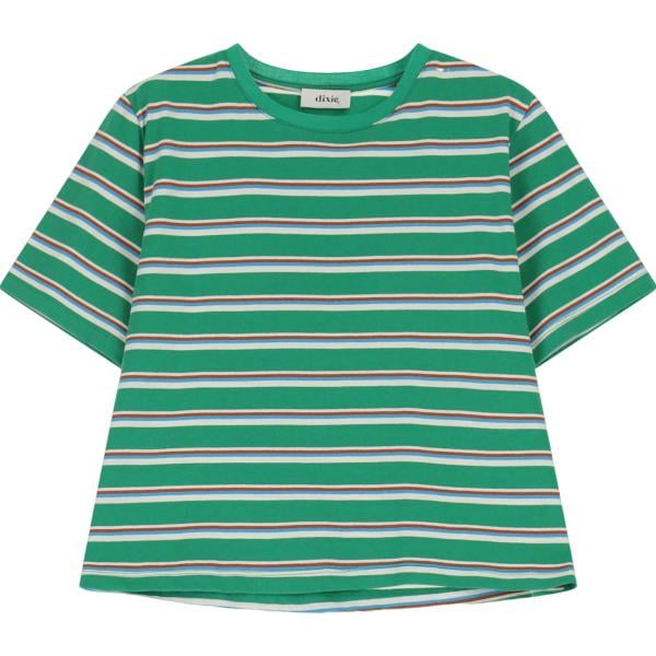 t-shirt Dixie verde a righe