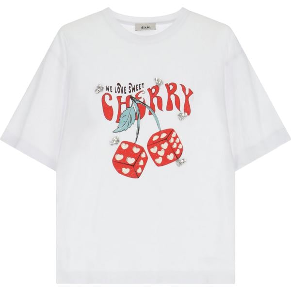 t-shirt Dixie bianco con stampe