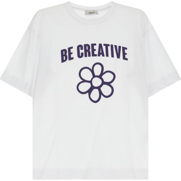 t-shirt Dixie bianco con stampe