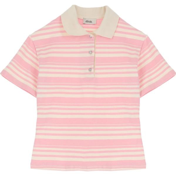 polo Dixie rosa a righe