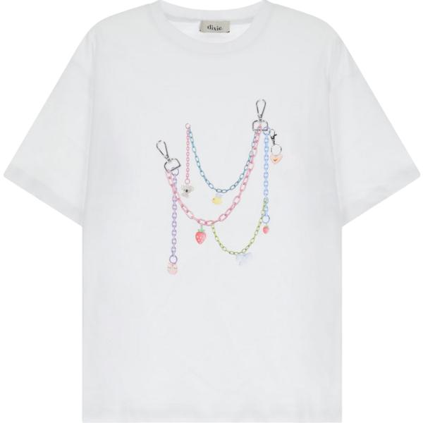 t-shirt Dixie bianco con stampe
