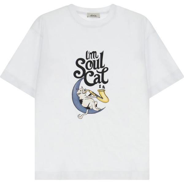 t-shirt Dixie bianco con stampe