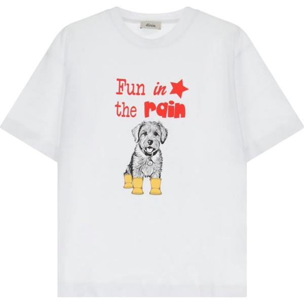 t-shirt Dixie bianco con stampe