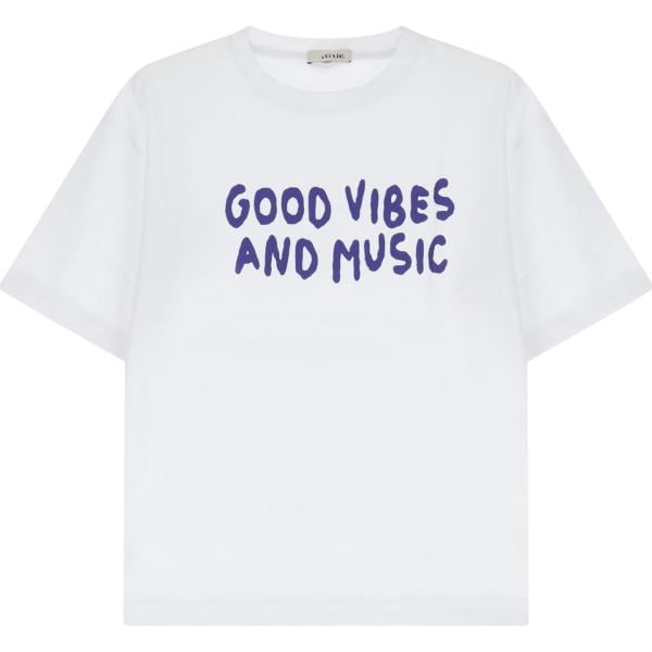 t-shirt Dixie bianco con stampe