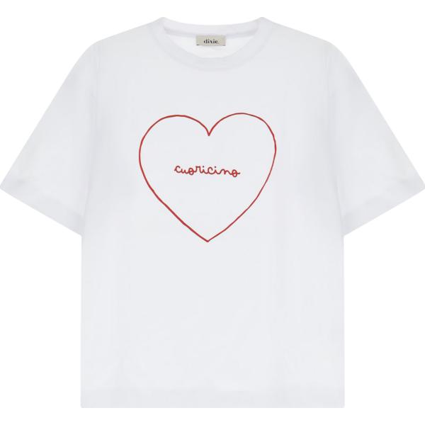 t-shirt Dixie bianco con stampe