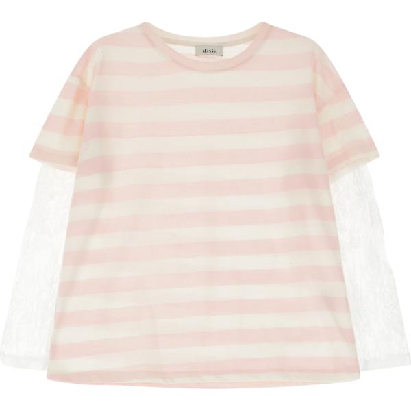 t-shirt Dixie rosa a righe