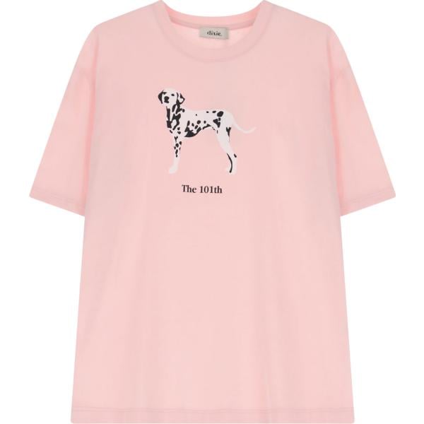 t-shirt Dixie rosa con stampe