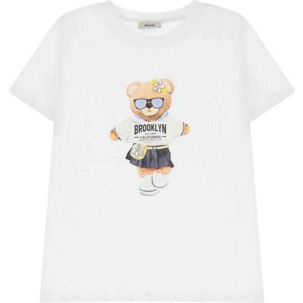 t-shirt Dixie bianco con stampe