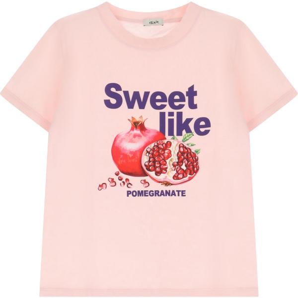 t-shirt Dixie rosa con stampe