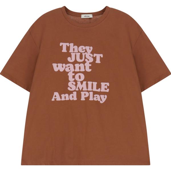 t-shirt Dixie marrone con stampe