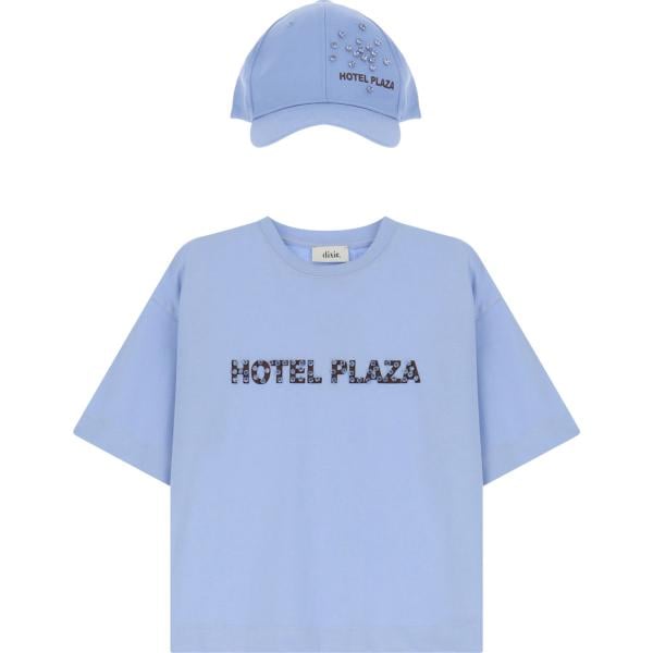 t-shirt Dixie blu con stampe
