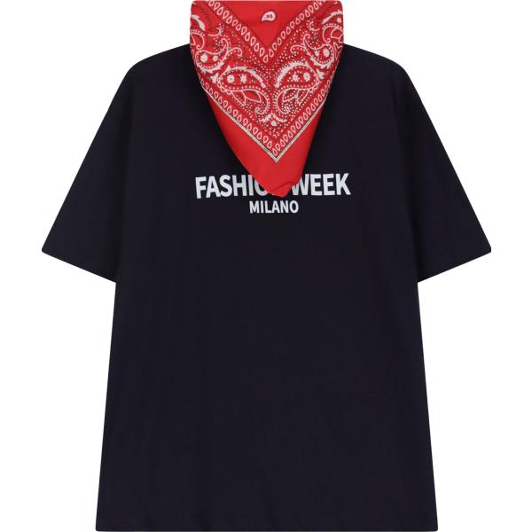 t-shirt Dixie blu con stampe