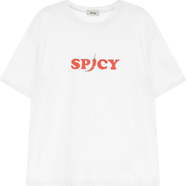 t-shirt Dixie bianco con stampe