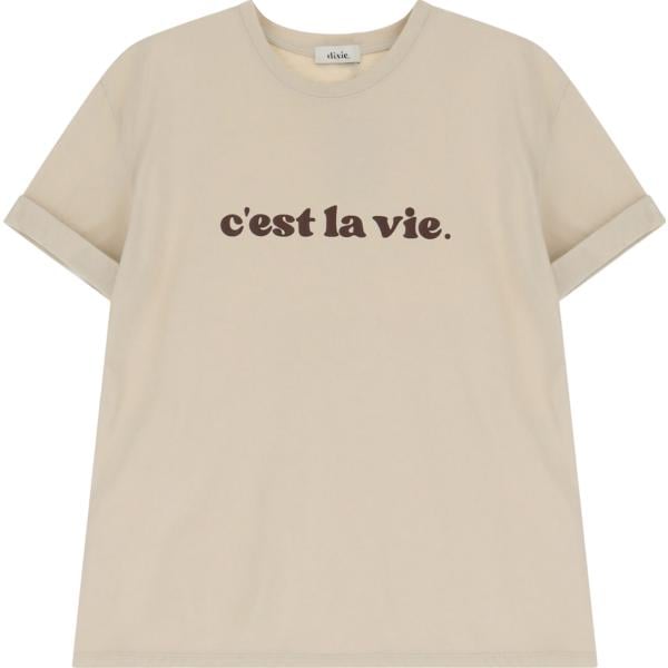 t-shirt Dixie marrone con stampe