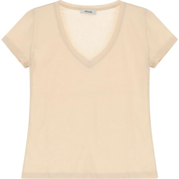 t-shirt Dixie marrone tinta unita