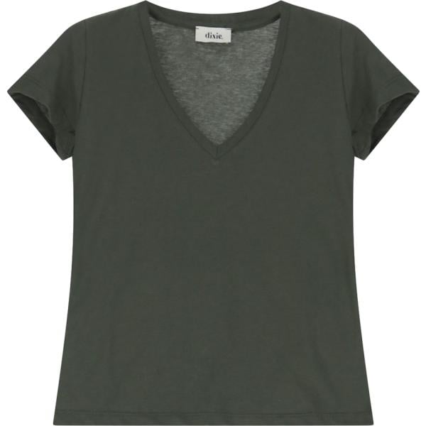 t-shirt Dixie verde tinta unita