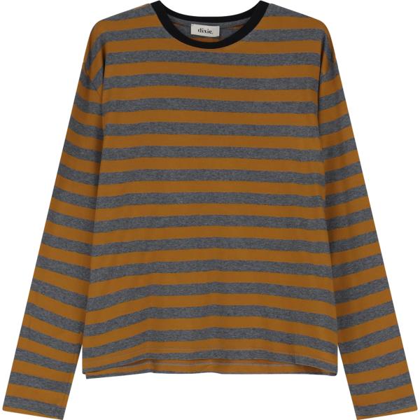 t-shirt Dixie grigio a righe