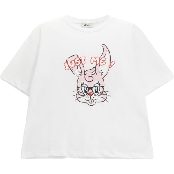 t-shirt Dixie bianco con stampe