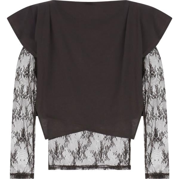t-shirt Dixie marrone a fiori