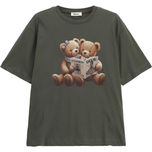 t-shirt Dixie verde con stampe