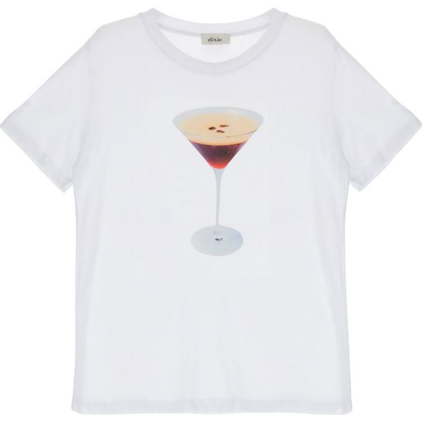 t-shirt Dixie bianco con stampe
