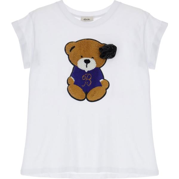 t-shirt Dixie bianco tinta unita