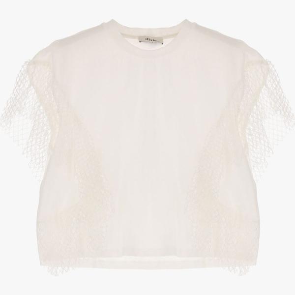 t-shirt Dixie bianco tinta unita