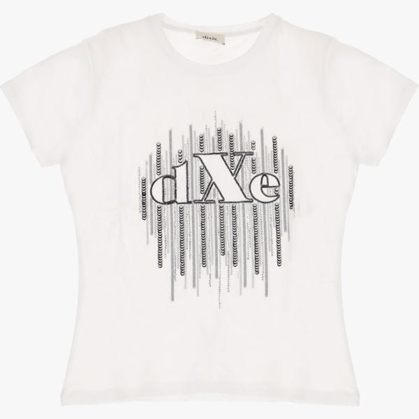 t-shirt Dixie bianco tinta unita