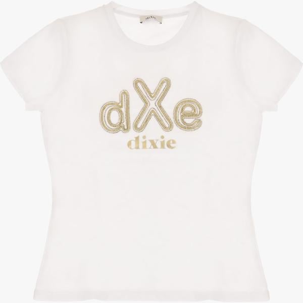 t-shirt Dixie bianco tinta unita
