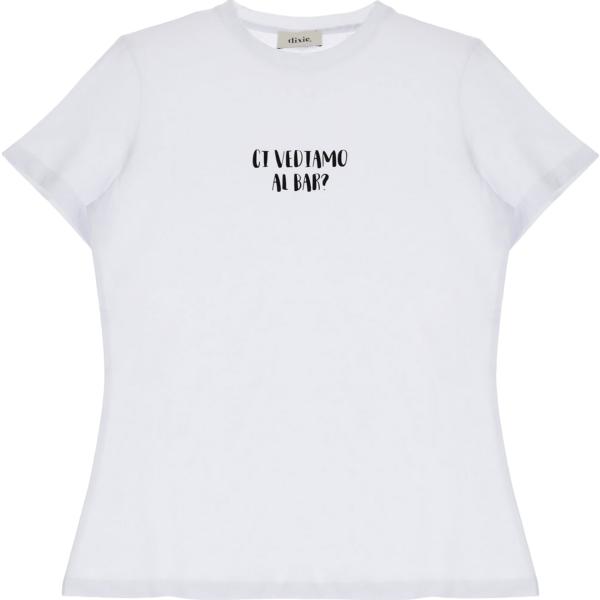 t-shirt Dixie bianco con stampe