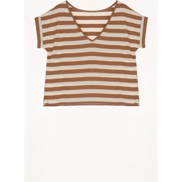 t-shirt Dixie multicolore a righe