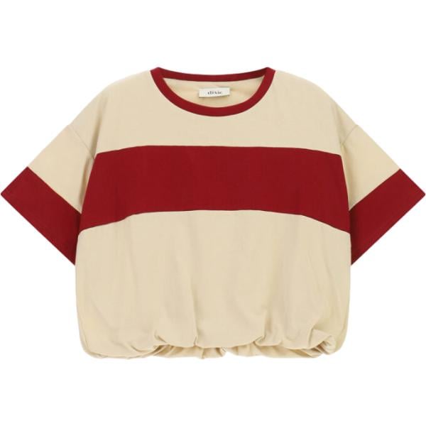 t-shirt Dixie marrone a righe