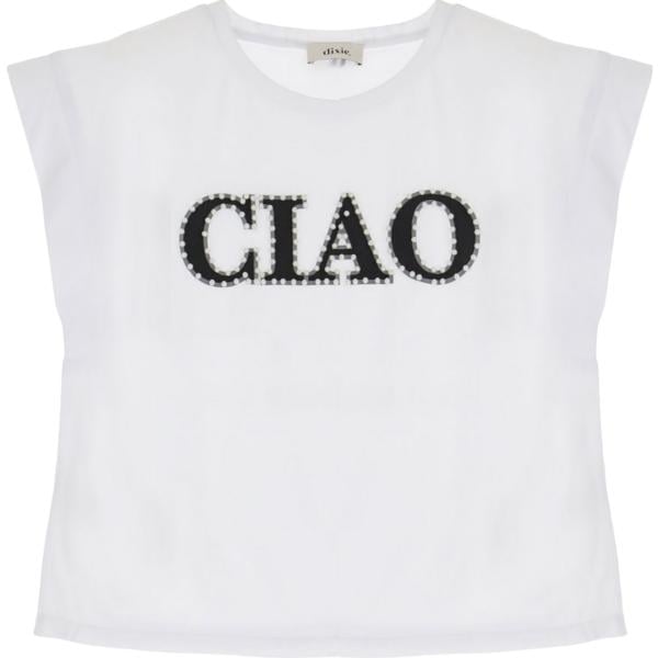 t-shirt Dixie bianco con stampe