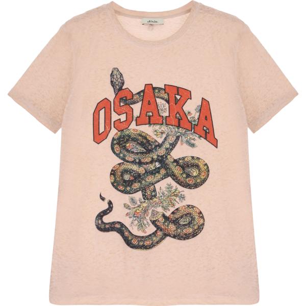 t-shirt Dixie rosa animalier
