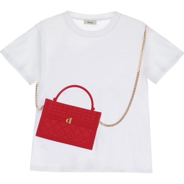 t-shirt Dixie bianco con stampe