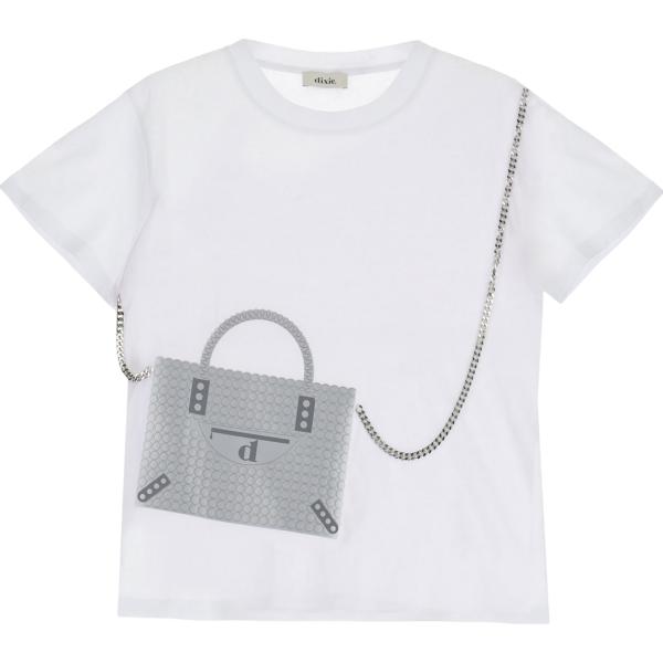 t-shirt Dixie bianco con stampe