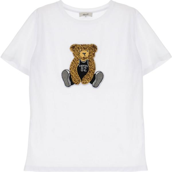 t-shirt Dixie bianco con stampe