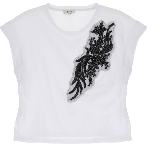 t-shirt Dixie bianco tinta unita