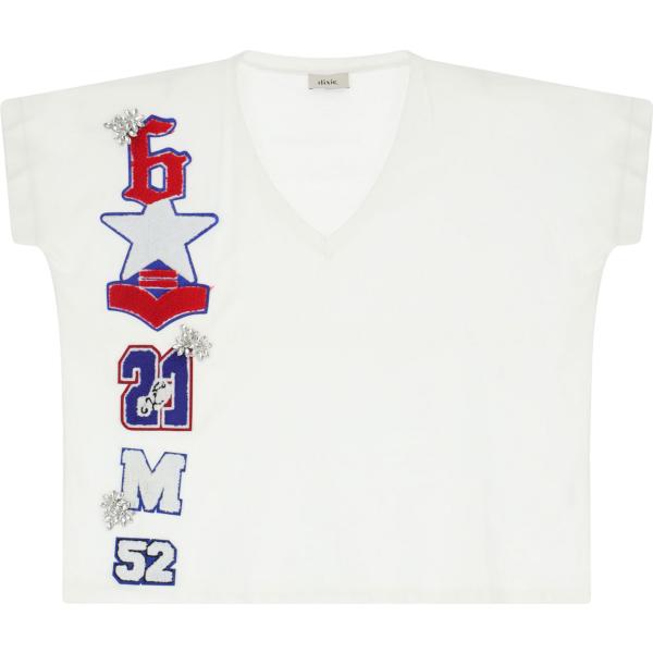 t-shirt Dixie bianco con stampe