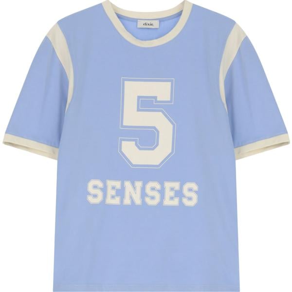 t-shirt Dixie blu con stampe