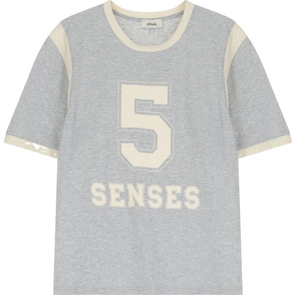 t-shirt da donna in grigio chiaro con stampe girocollo a maniche corte Dixie