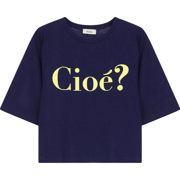 t-shirt Dixie blu con stampe