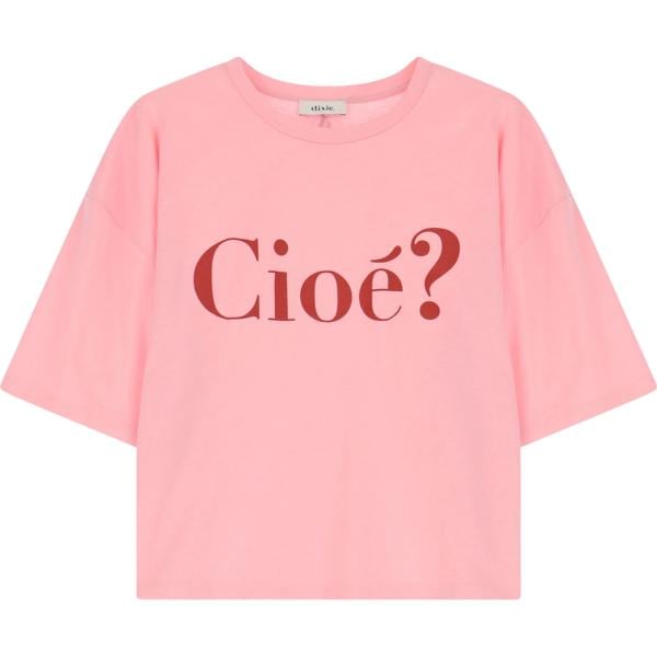 t-shirt Dixie rosa con stampe