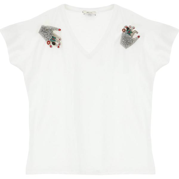 t-shirt Dixie bianco
