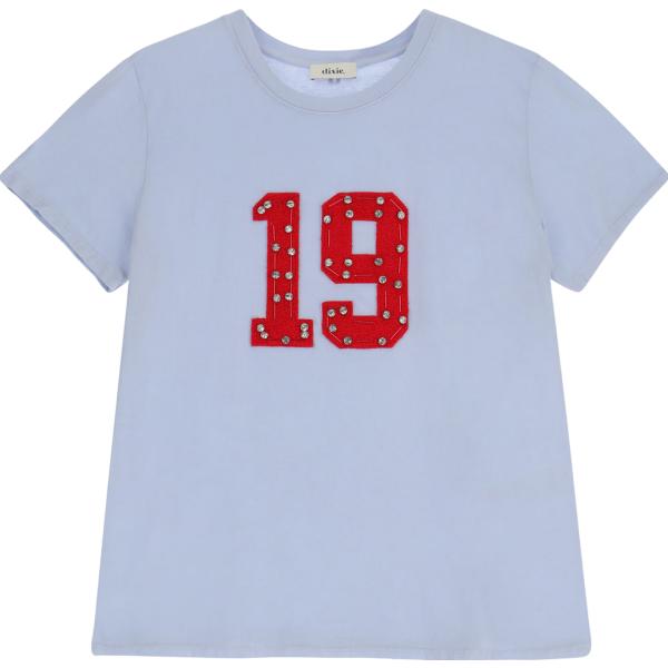 t-shirt Dixie blu con stampe
