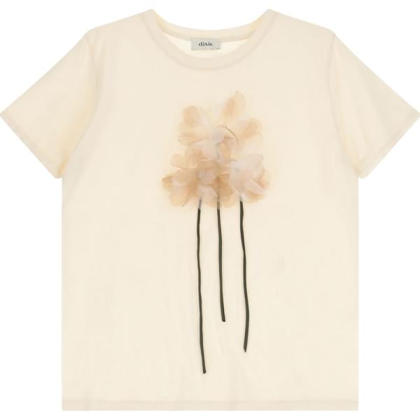 t-shirt Dixie bianco a fiori