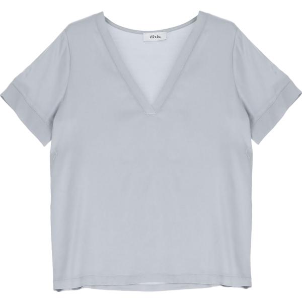 t-shirt Dixie grigio tinta unita