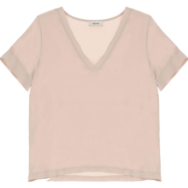 t-shirt Dixie marrone tinta unita